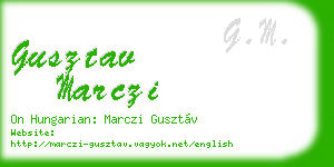 gusztav marczi business card