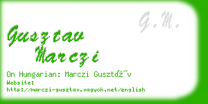 gusztav marczi business card